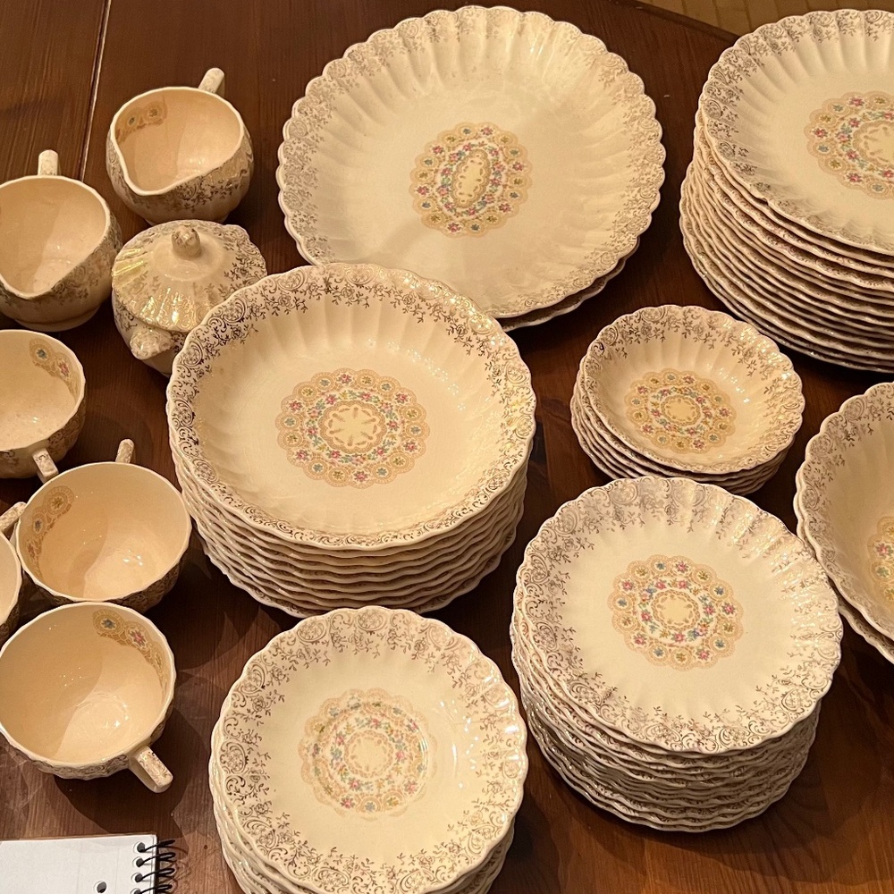 Melody Fluted Trojan China Set by Seabring Pottery